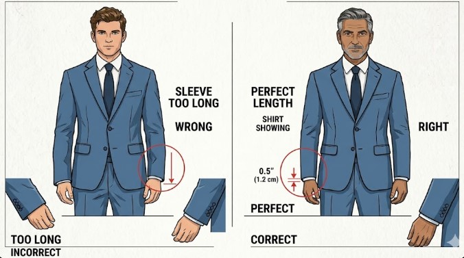 The vest sleeves are too long.