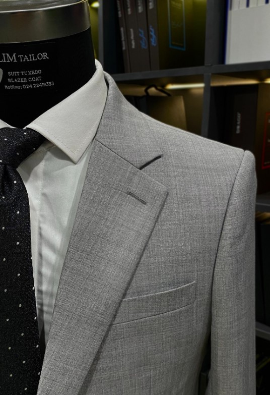 Suit Xám Sáng Cổ K - detail images