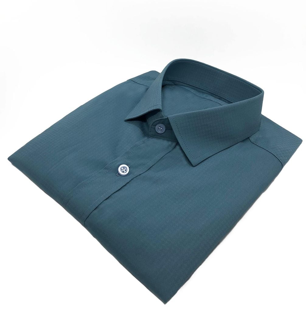Sơ mi màu xanh xăng đậm  - detail images
