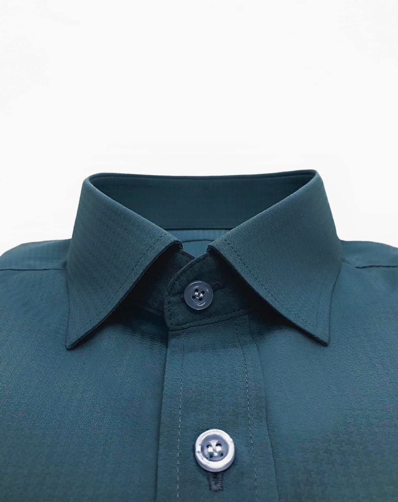 Sơ mi màu xanh xăng đậm  - detail images